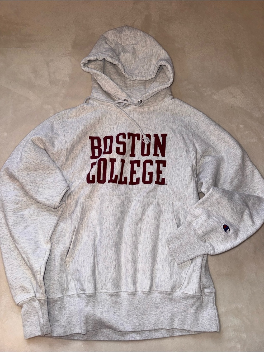 Champion Boston College Gray Hoodie Size Small